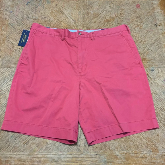 Polo Ralph Lauren NWT Men's Stretch Classic Fit 9" Shorts Starboard Red Size 40 - Picture 1 of 8